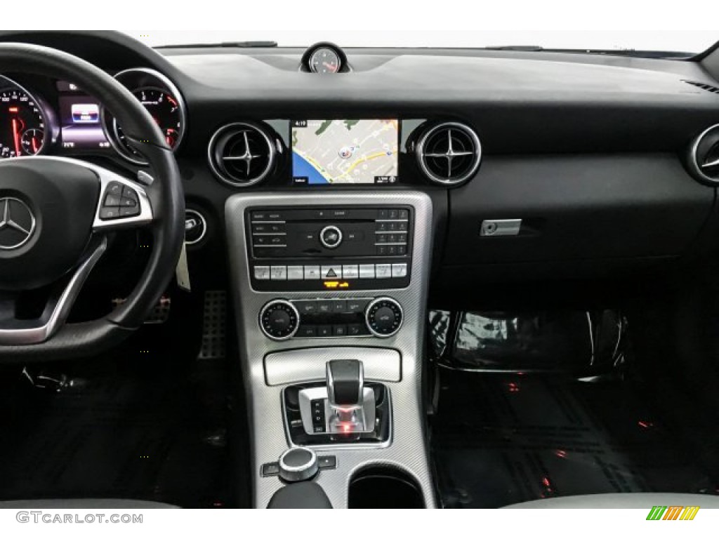 2018 Mercedes-Benz SLC 43 AMG Roadster Black/Silver Pearl w/Red Piping Dashboard Photo #131379836