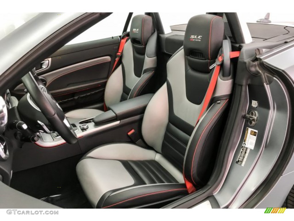 Black/Silver Pearl w/Red Piping Interior 2018 Mercedes-Benz SLC 43 AMG Roadster Photo #131380031