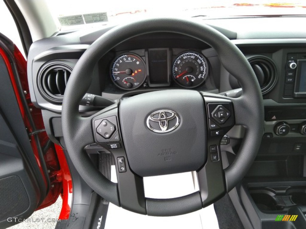 2019 Toyota Tacoma SR Access Cab 4x4 Cement Gray Steering Wheel Photo #131384186