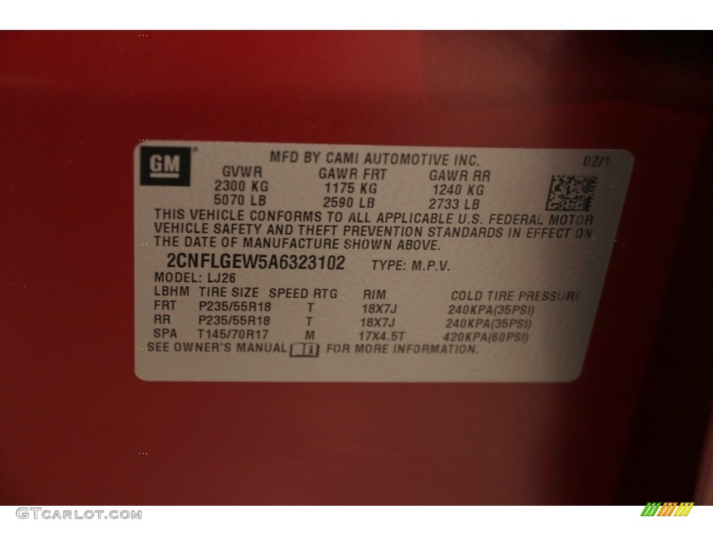 2010 Equinox LTZ AWD - Cardinal Red Metallic / Jet Black/Light Titanium photo #19