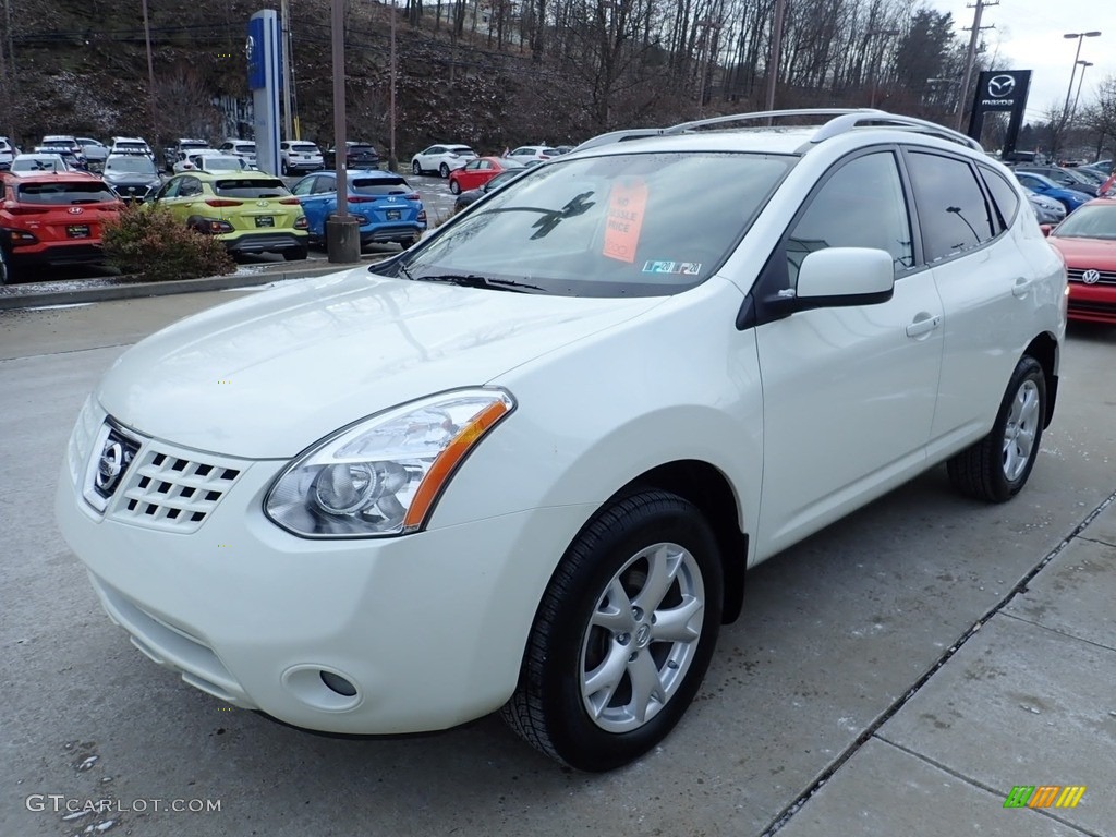 2008 Rogue SL AWD - Phantom White Pearl / Gray photo #7