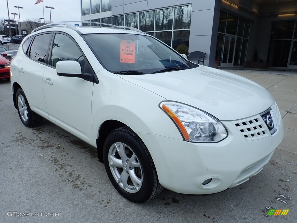 2008 Rogue SL AWD - Phantom White Pearl / Gray photo #9