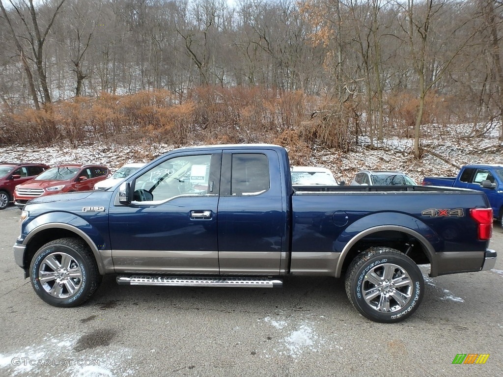 2019 F150 XL SuperCab 4x4 - Blue Jeans / Light Camel photo #5