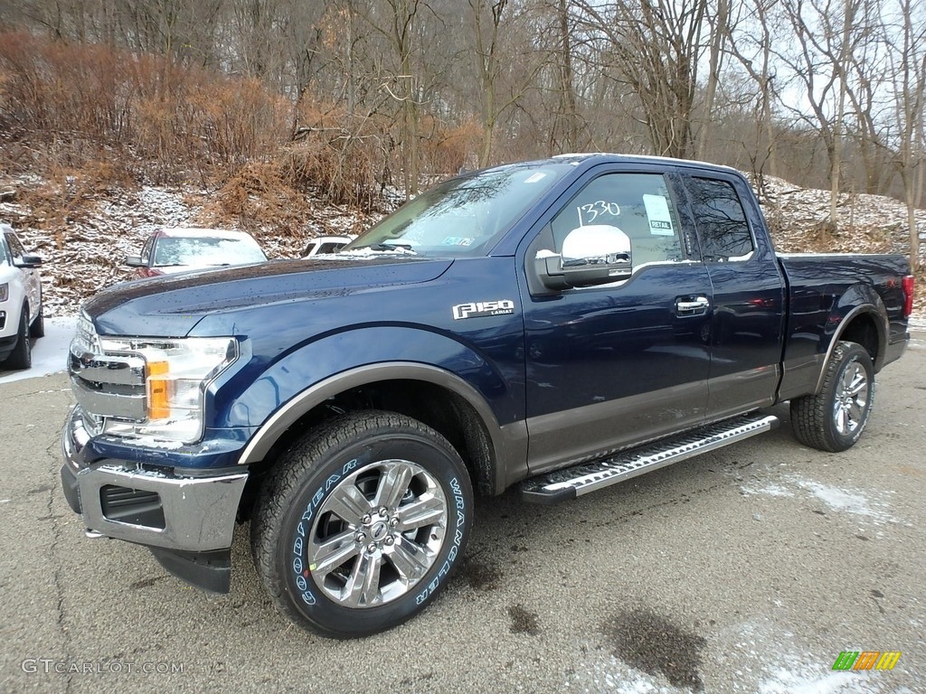 2019 F150 XL SuperCab 4x4 - Blue Jeans / Light Camel photo #6