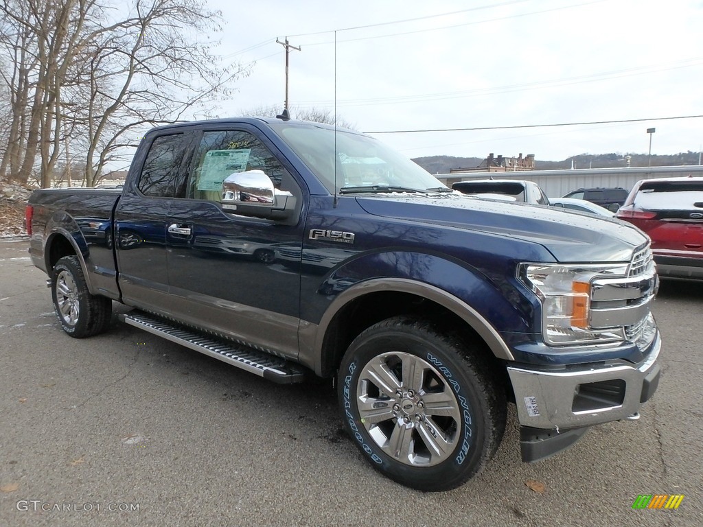 2019 F150 XL SuperCab 4x4 - Blue Jeans / Light Camel photo #8