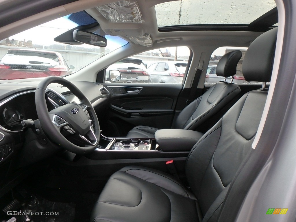 Ebony Interior 2019 Ford Edge Titanium AWD Photo #131393814