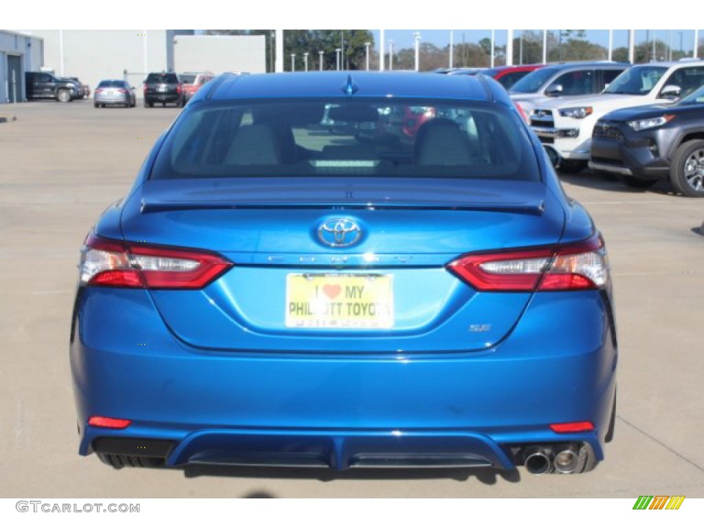 2019 Camry SE - Blue Streak Metallic / Black photo #7