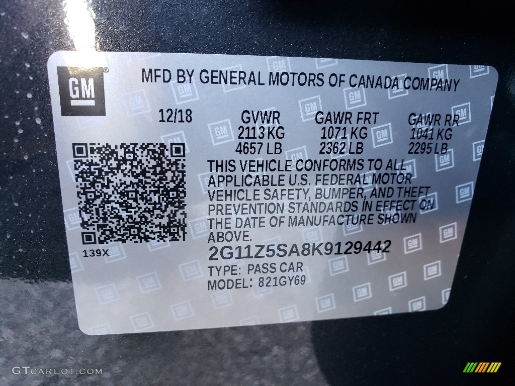 2019 Impala LT - Nightfall Gray Metallic / Jet Black photo #9