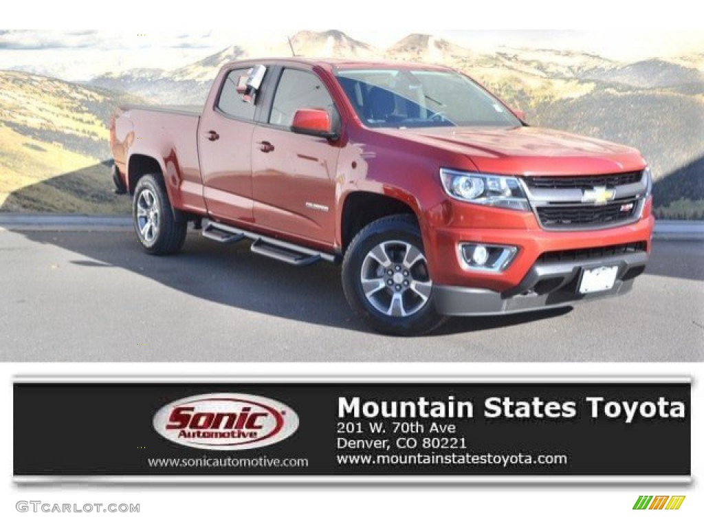 2016 Colorado Z71 Crew Cab 4x4 - Red Rock Metallic / Jet Black photo #1