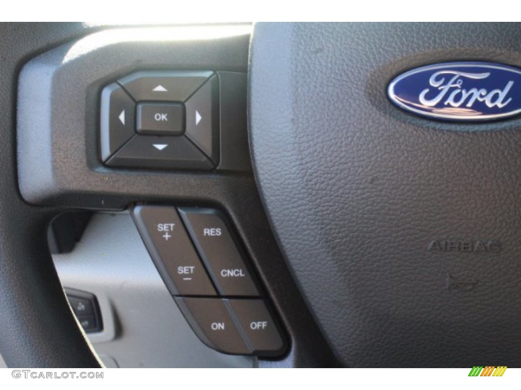 2019 Ford F150 STX SuperCrew Black Steering Wheel Photo #131397255