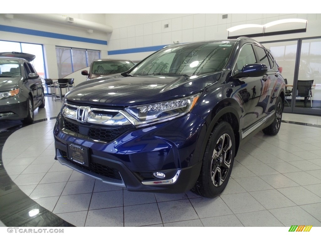 2019 CR-V Touring AWD - Obsidian Blue Pearl / Gray photo #1