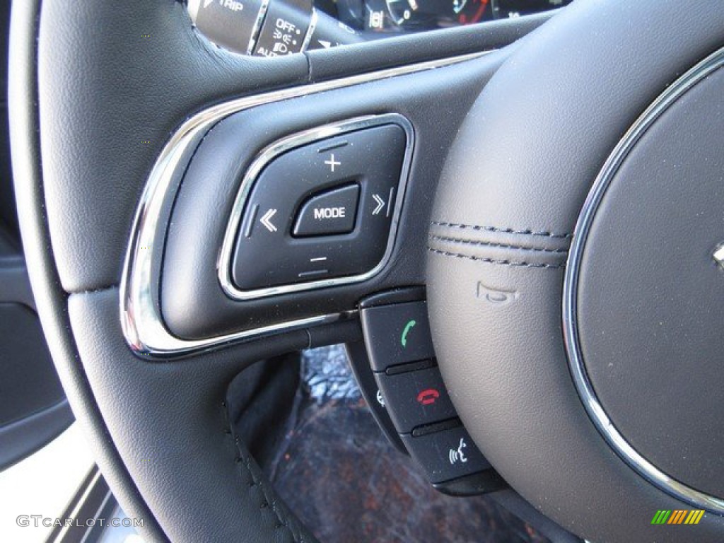 2019 Jaguar XJ XJL Portfolio Ebony Steering Wheel Photo #131398248