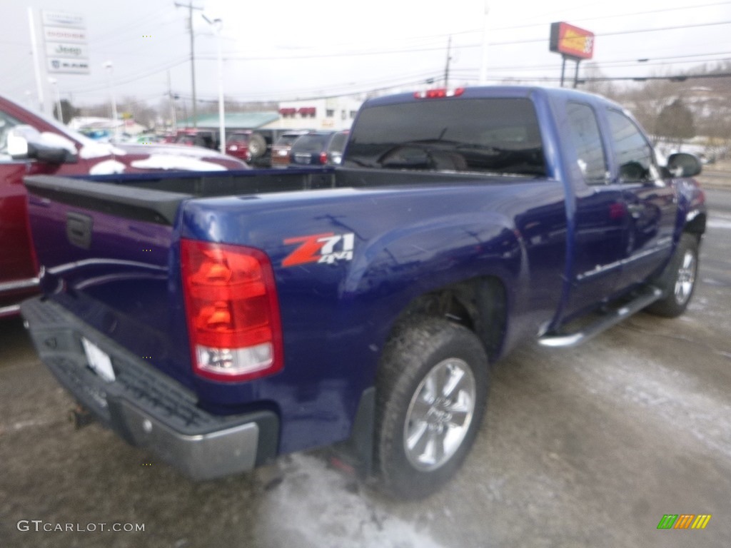 2013 Sierra 1500 SLE Extended Cab 4x4 - Heritage Blue Metallic / Ebony photo #4