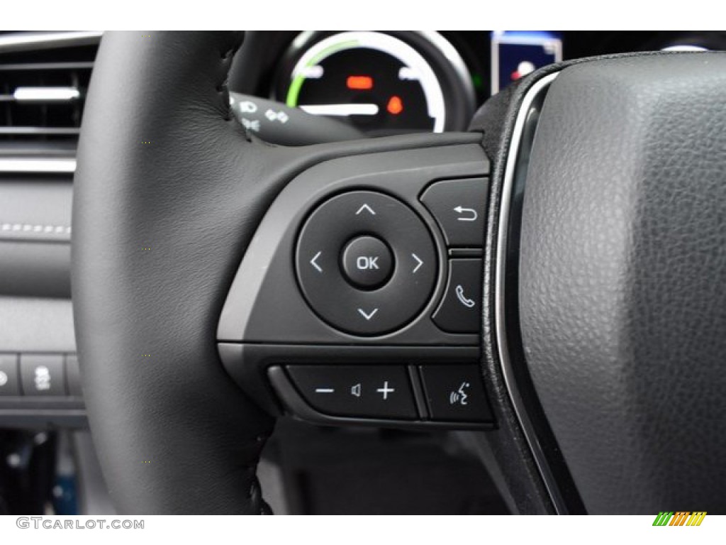 2019 Toyota Camry Hybrid LE Black Steering Wheel Photo #131400174