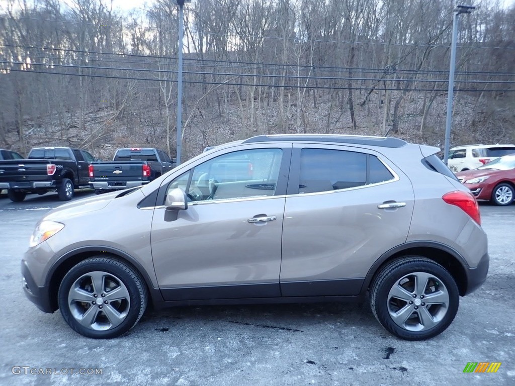 2014 Encore Leather AWD - Deep Espresso Brown Metallic / Saddle photo #6