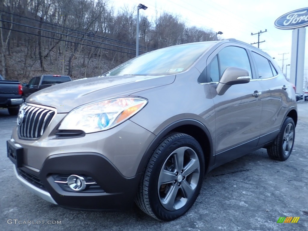 2014 Encore Leather AWD - Deep Espresso Brown Metallic / Saddle photo #7