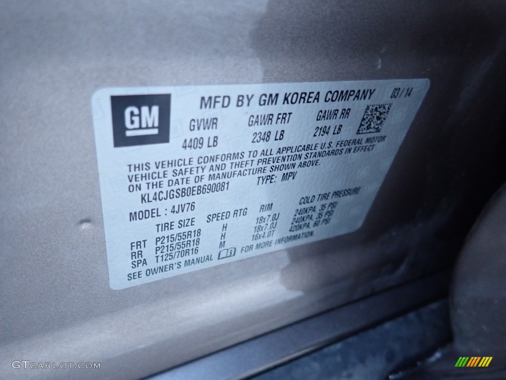 2014 Encore Leather AWD - Deep Espresso Brown Metallic / Saddle photo #23
