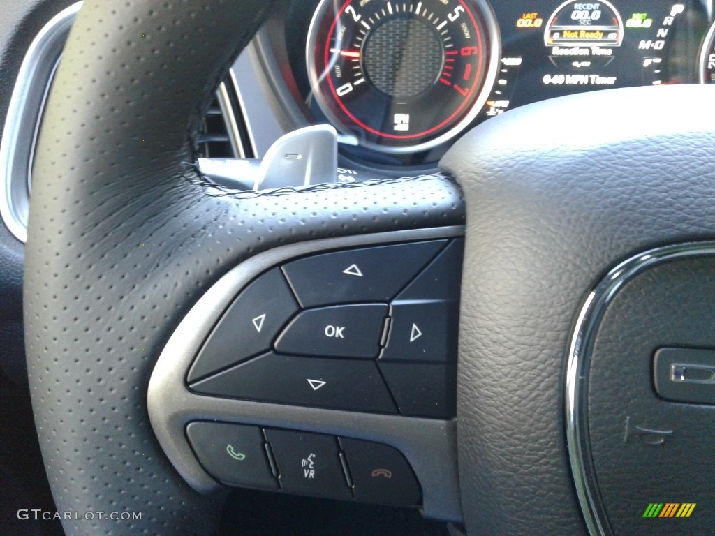2019 Dodge Challenger R/T Scat Pack Widebody Black Steering Wheel Photo #131411001