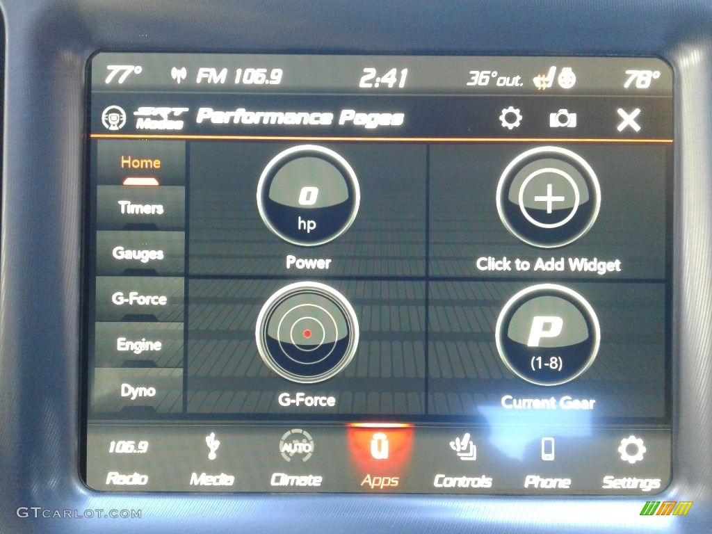 2019 Dodge Challenger R/T Scat Pack Widebody Controls Photo #131411055