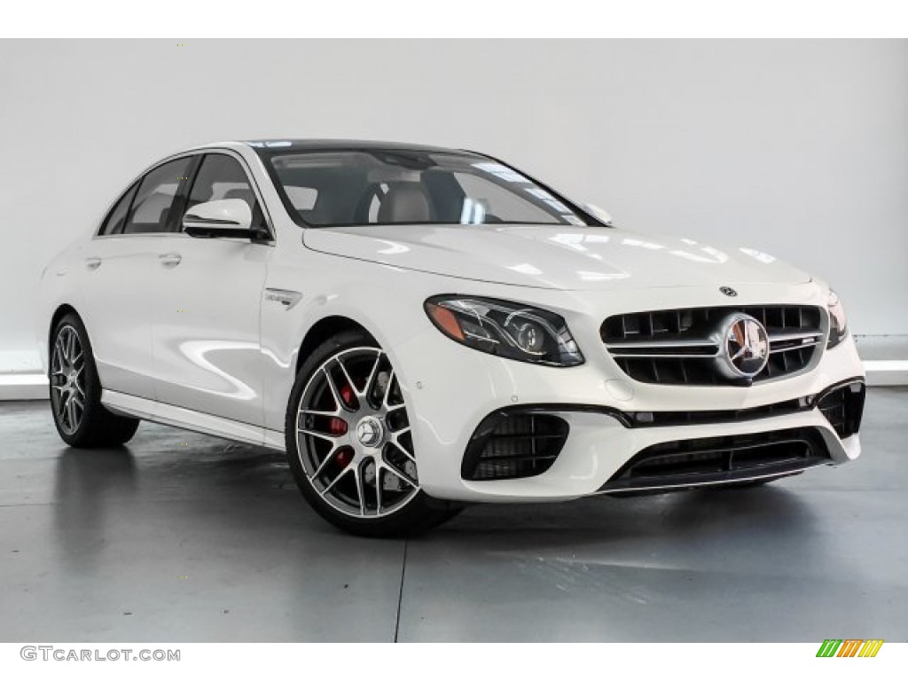 designo Diamond White Metallic 2019 Mercedes-Benz E AMG 63 S 4Matic Sedan Exterior Photo #131413704