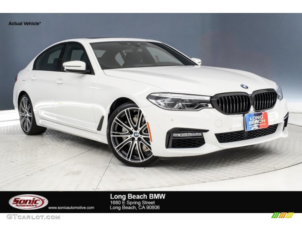 2019 5 Series 540i Sedan - Alpine White / Night Blue photo #1