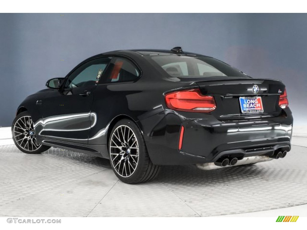 2019 M2 Competition Coupe - Black Sapphire Metallic / Black w/Orange Stitching photo #2