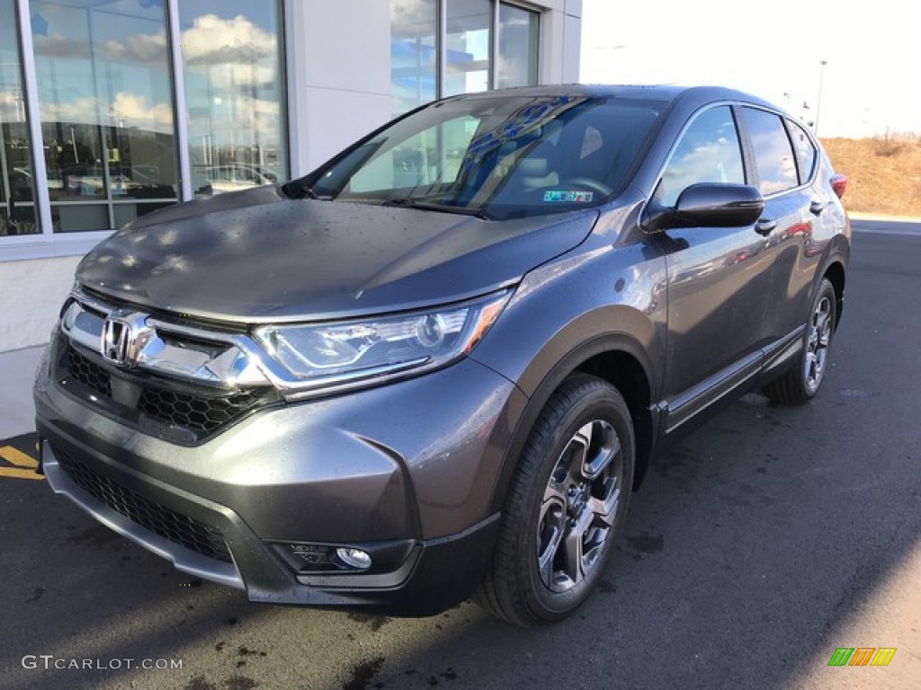 2019 CR-V EX-L AWD - Modern Steel Metallic / Black photo #3