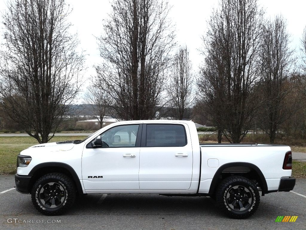 2019 1500 Rebel Crew Cab 4x4 - Bright White / Black/Red photo #1
