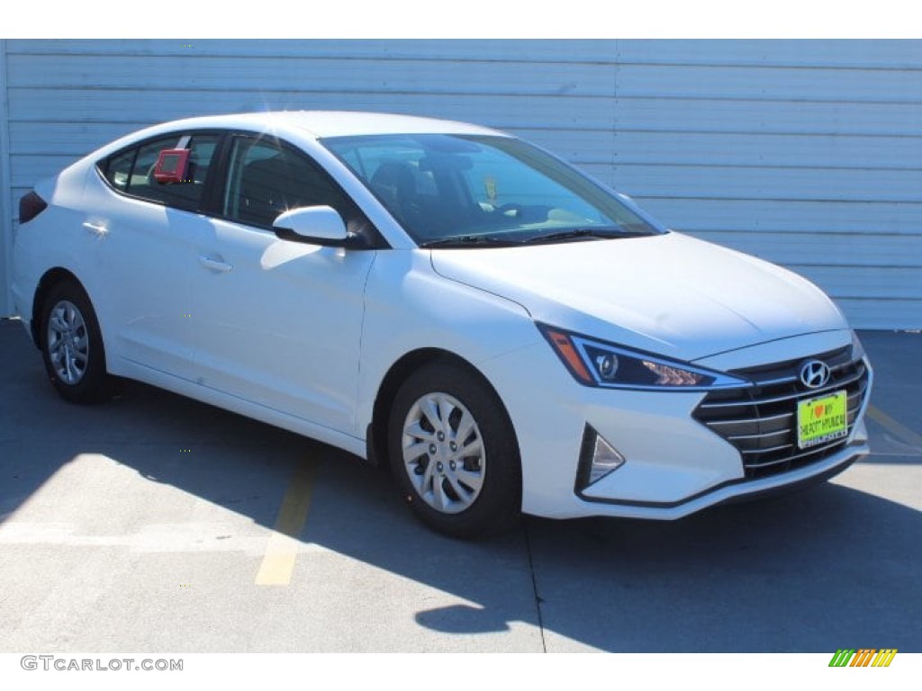 2019 Elantra SE - Quartz White Pearl / Black photo #2