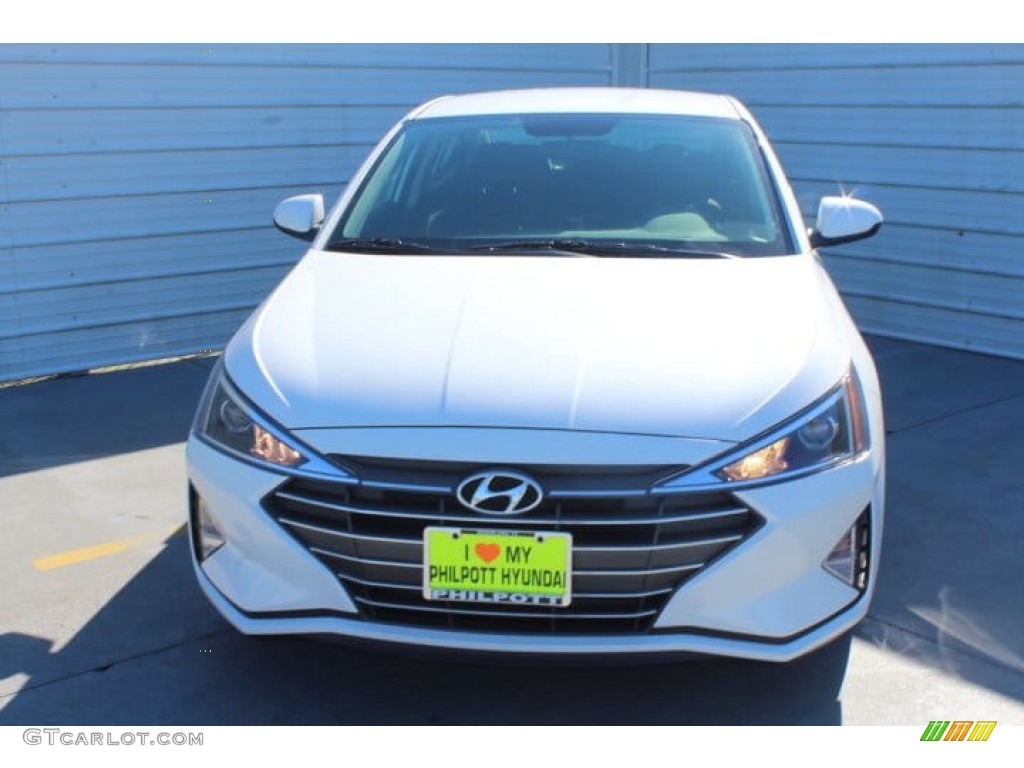 2019 Elantra SE - Quartz White Pearl / Black photo #3