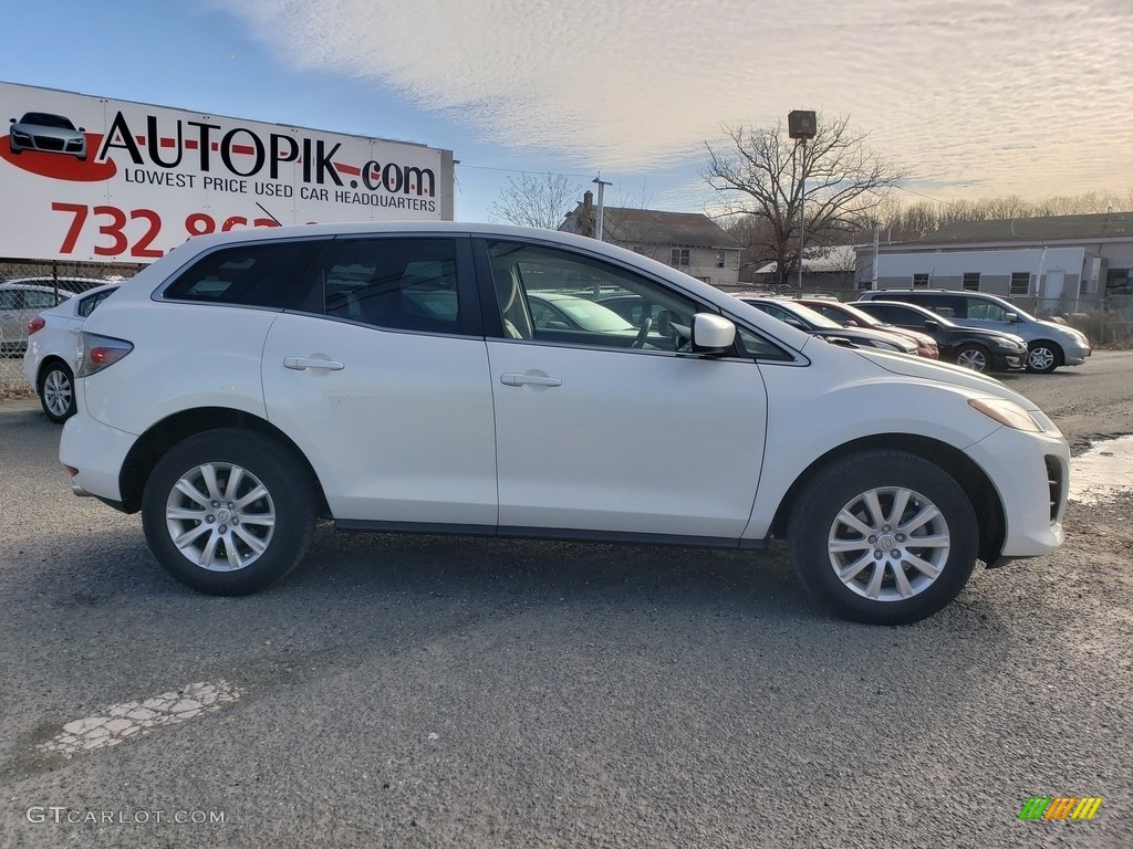 2010 CX-7 i SV - Crystal White Pearl Mica / Black photo #3