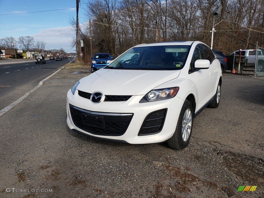 2010 CX-7 i SV - Crystal White Pearl Mica / Black photo #8