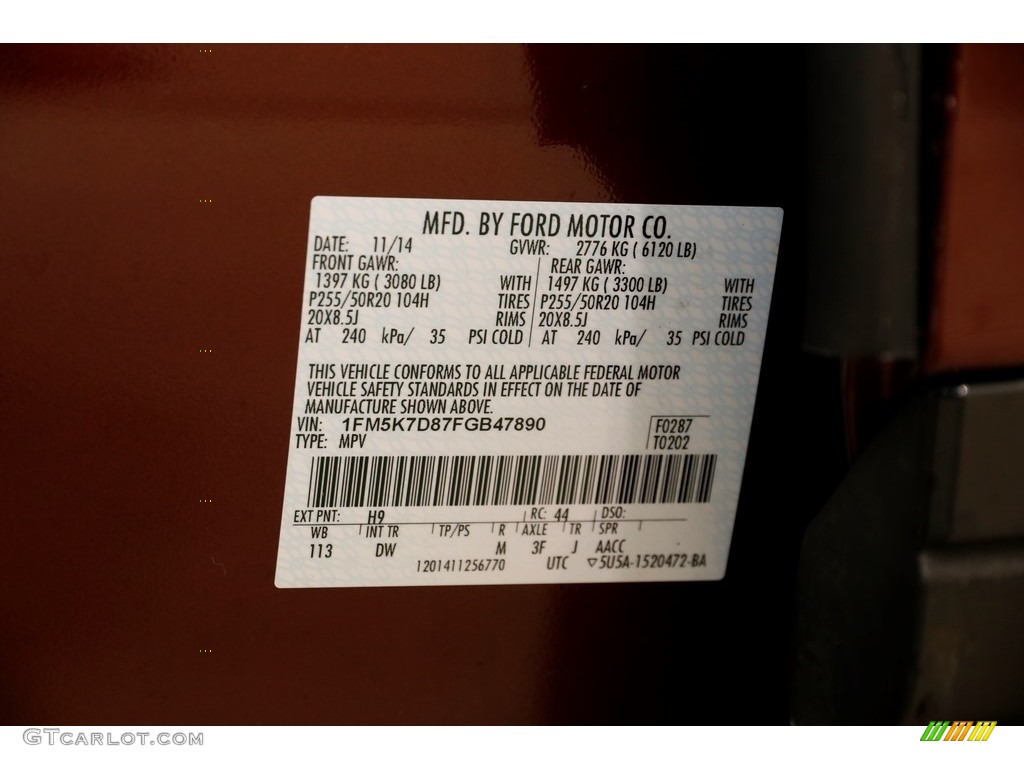 2015 Explorer XLT - Bronze Fire / Charcoal Black photo #22