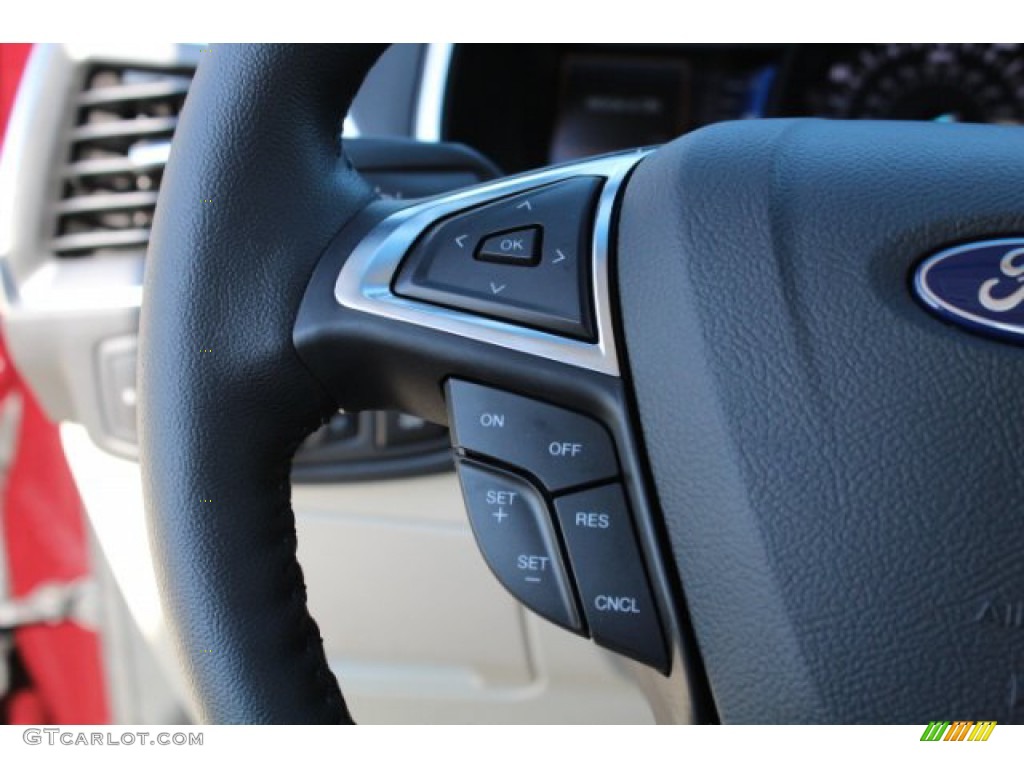 2019 Ford Edge Titanium Ceramic Steering Wheel Photo #131424814