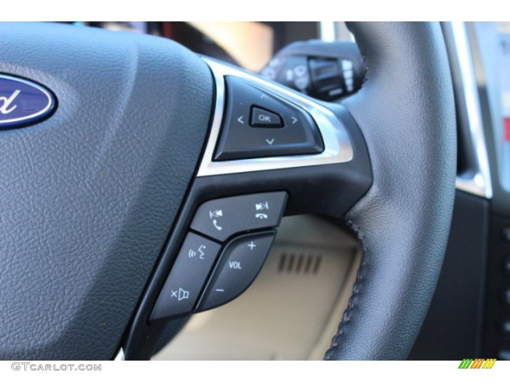 2019 Ford Edge Titanium Ceramic Steering Wheel Photo #131424832