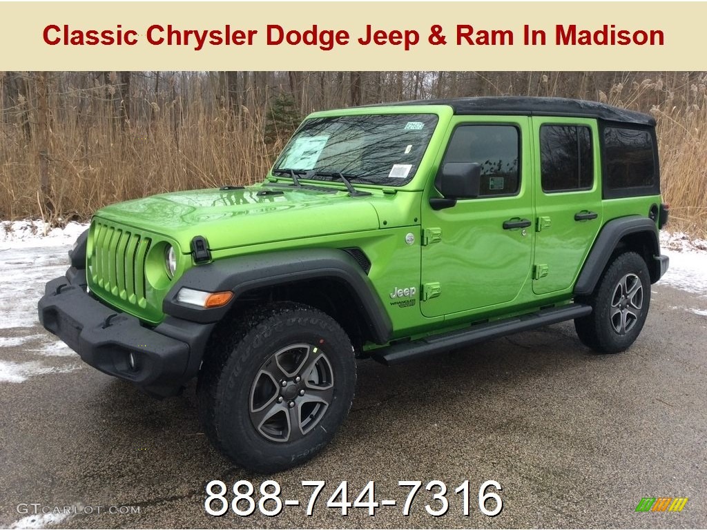 2019 Wrangler Unlimited Sport 4x4 - Mojito! / Black photo #1