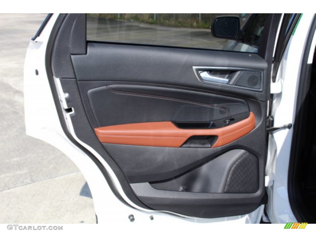 2019 Ford Edge Titanium Cognac Door Panel Photo #131427007