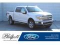 2019 White Platinum Ford F150 Lariat Sport SuperCrew 4x4  photo #1