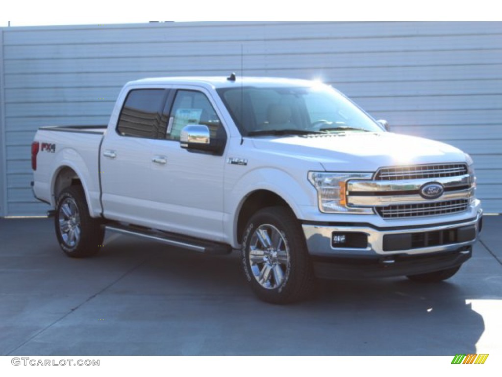 2019 F150 Lariat Sport SuperCrew 4x4 - White Platinum / Light Camel photo #2