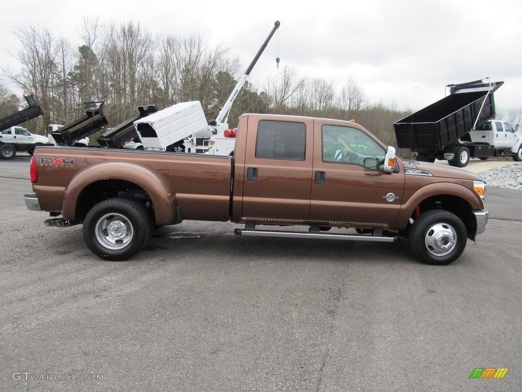 2011 F350 Super Duty XLT Crew Cab 4x4 Dually - Golden Bronze Metallic / Adobe photo #6