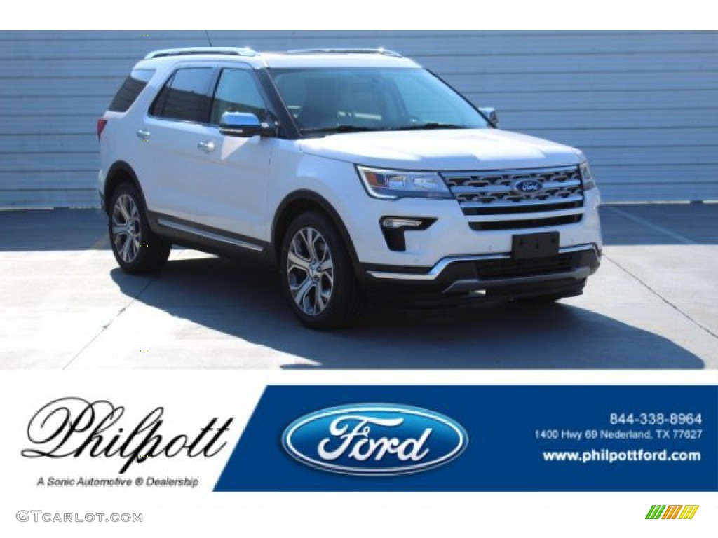 2019 Explorer Limited - White Platinum / Medium Soft Ceramic photo #1