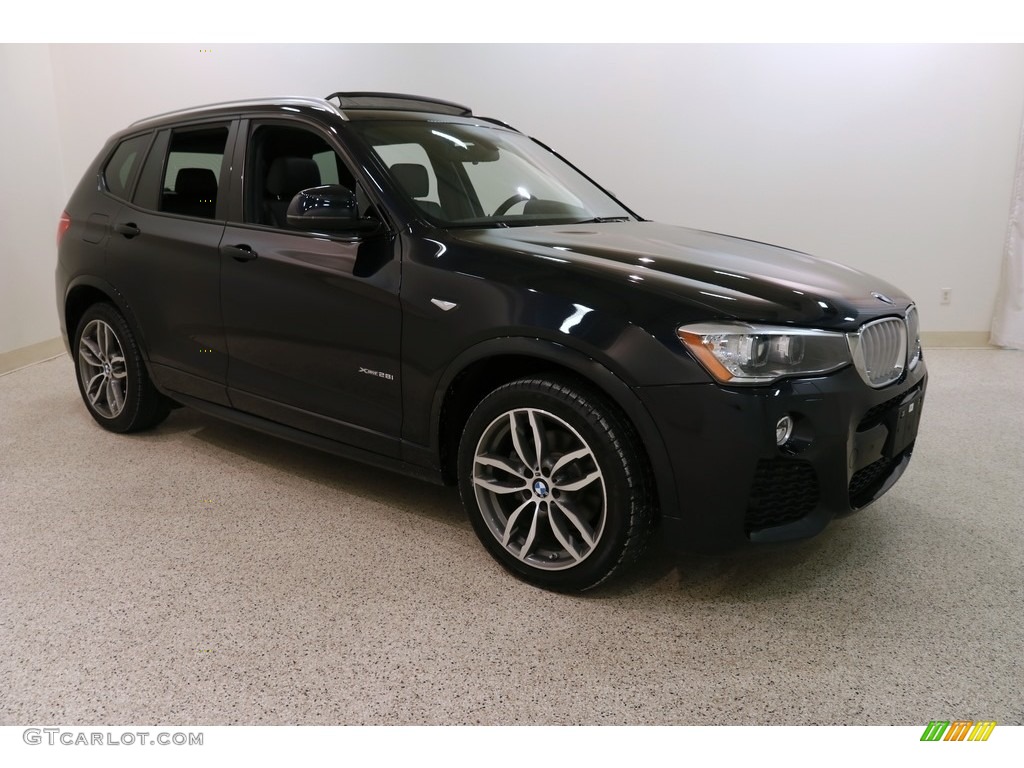 2016 X3 xDrive28i - Carbon Black Metallic / Black photo #1