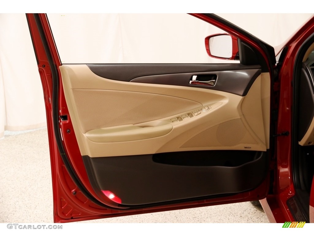 2011 Sonata Hybrid - Venetian Red / Camel photo #4