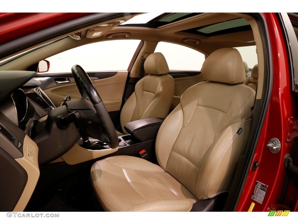 2011 Sonata Hybrid - Venetian Red / Camel photo #5