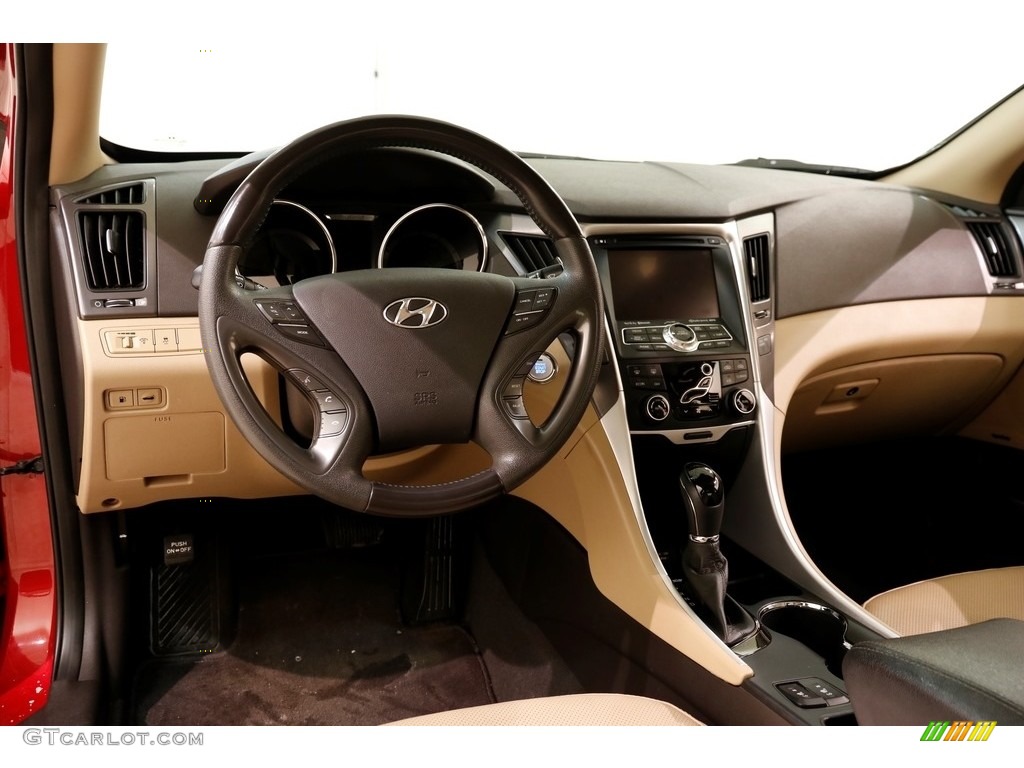 2011 Sonata Hybrid - Venetian Red / Camel photo #6