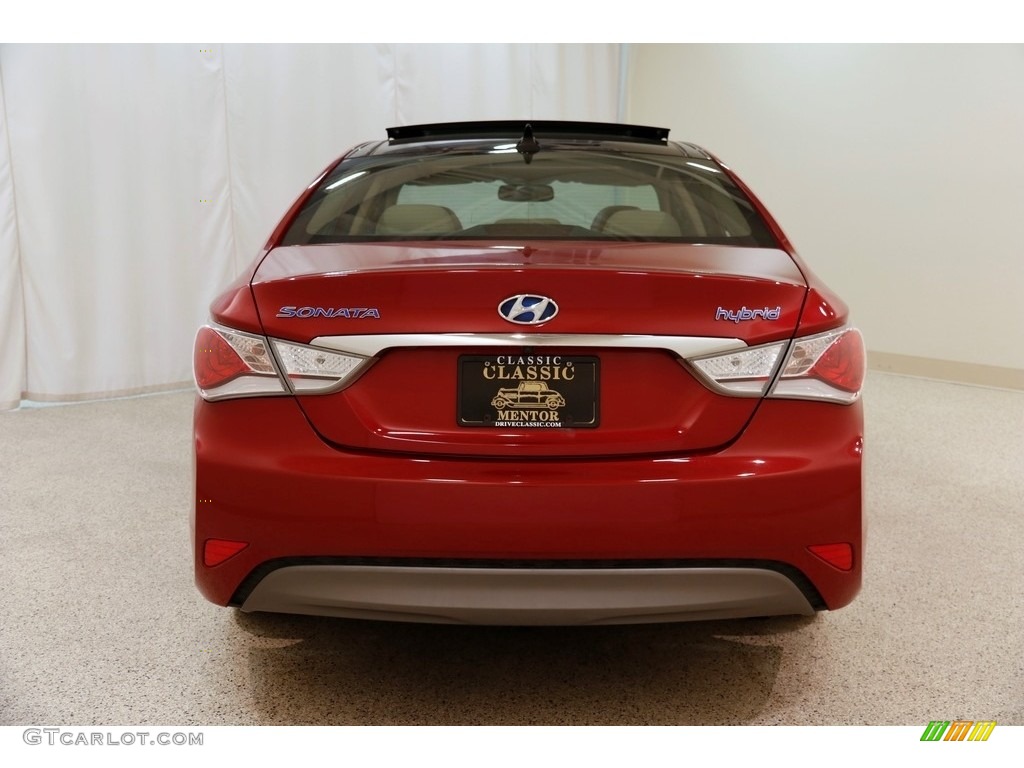 2011 Sonata Hybrid - Venetian Red / Camel photo #19