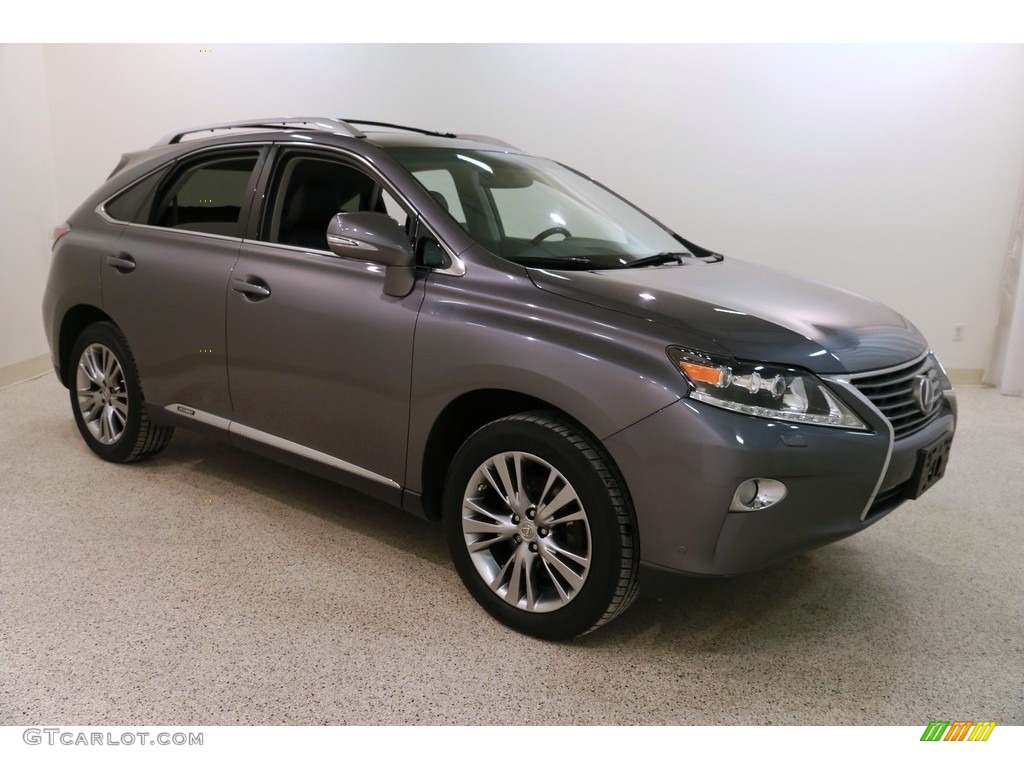 2013 RX 450h AWD - Nebula Gray Pearl / Black/Ebony Birds Eye Maple photo #1