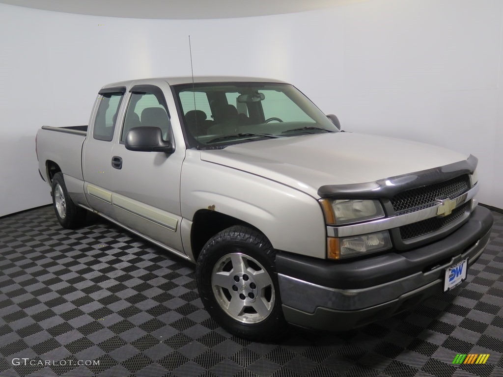 2005 Silverado 1500 LS Extended Cab - Silver Birch Metallic / Dark Charcoal photo #2
