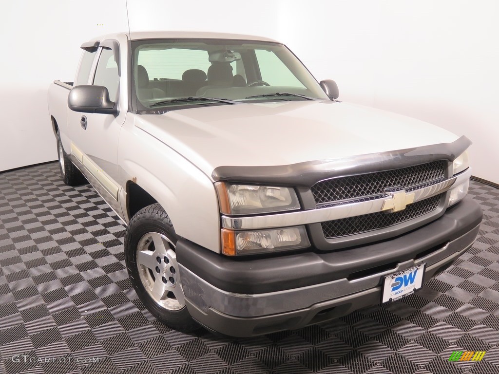 2005 Silverado 1500 LS Extended Cab - Silver Birch Metallic / Dark Charcoal photo #3