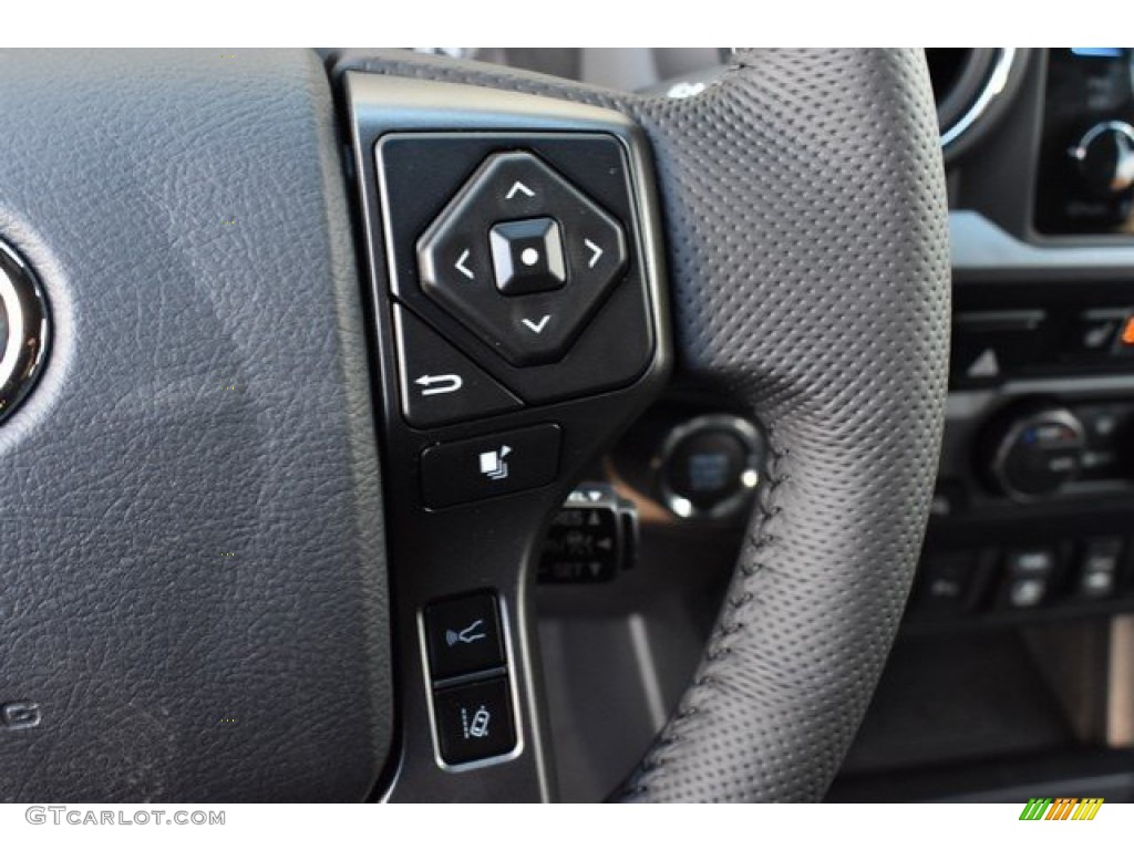 2019 Toyota Tacoma TRD Sport Double Cab 4x4 Black Steering Wheel Photo #131442754